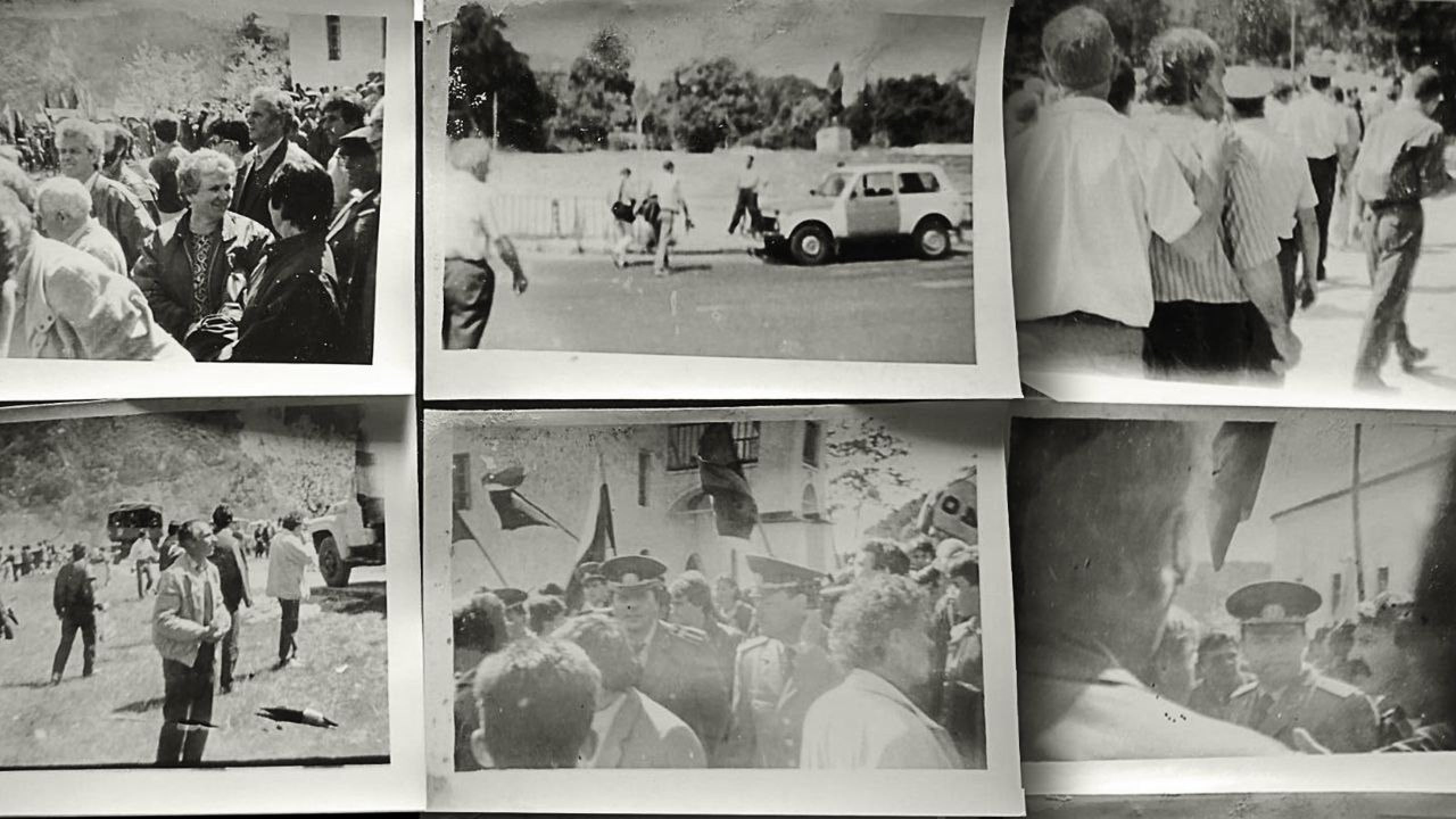 Photos capturing Bulgarian police preventing Macedonians from commemorating poet Anton Popov (Petrich, Bulgaria) c. 1992 - 1993