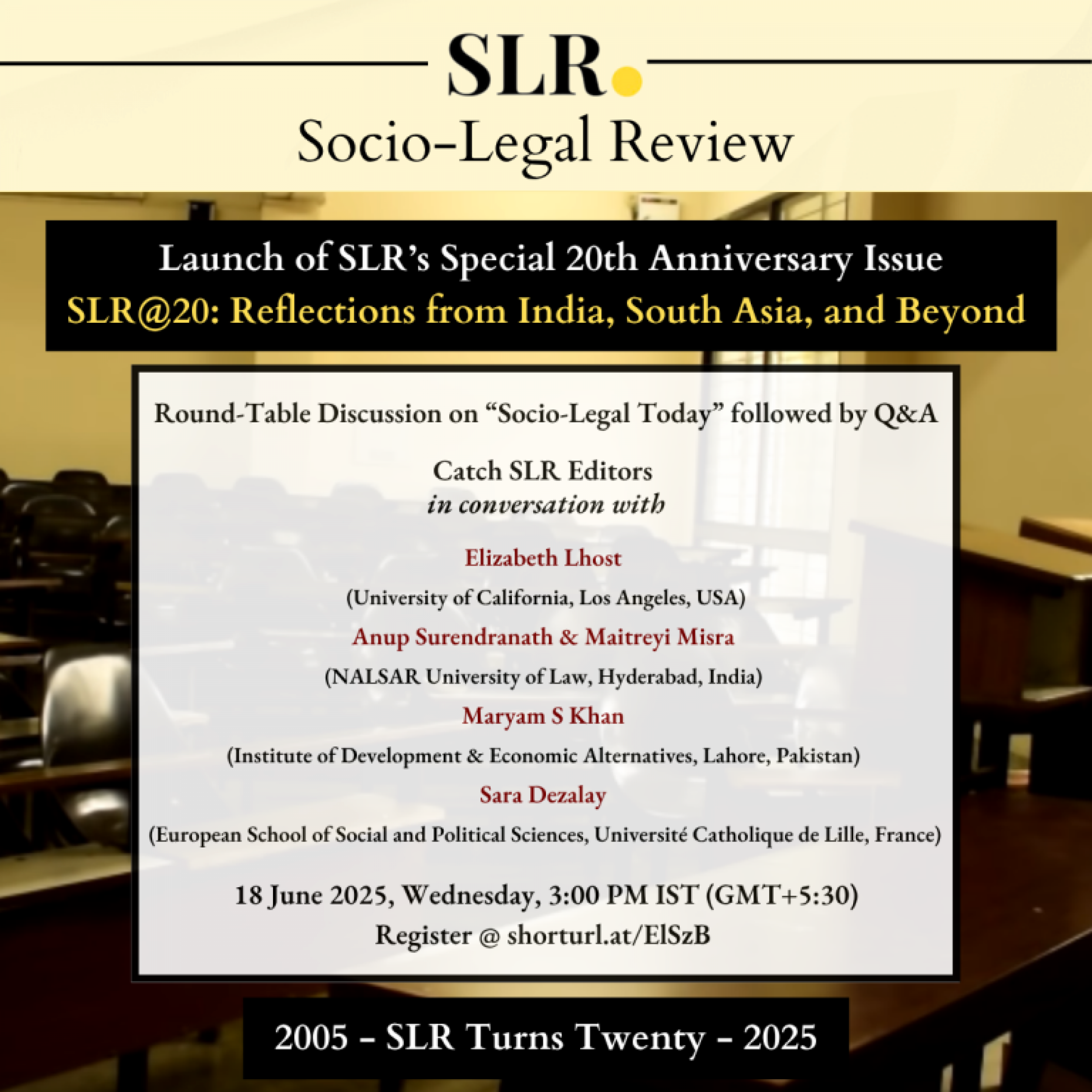 Social Legal Review 20th anniversary edition event