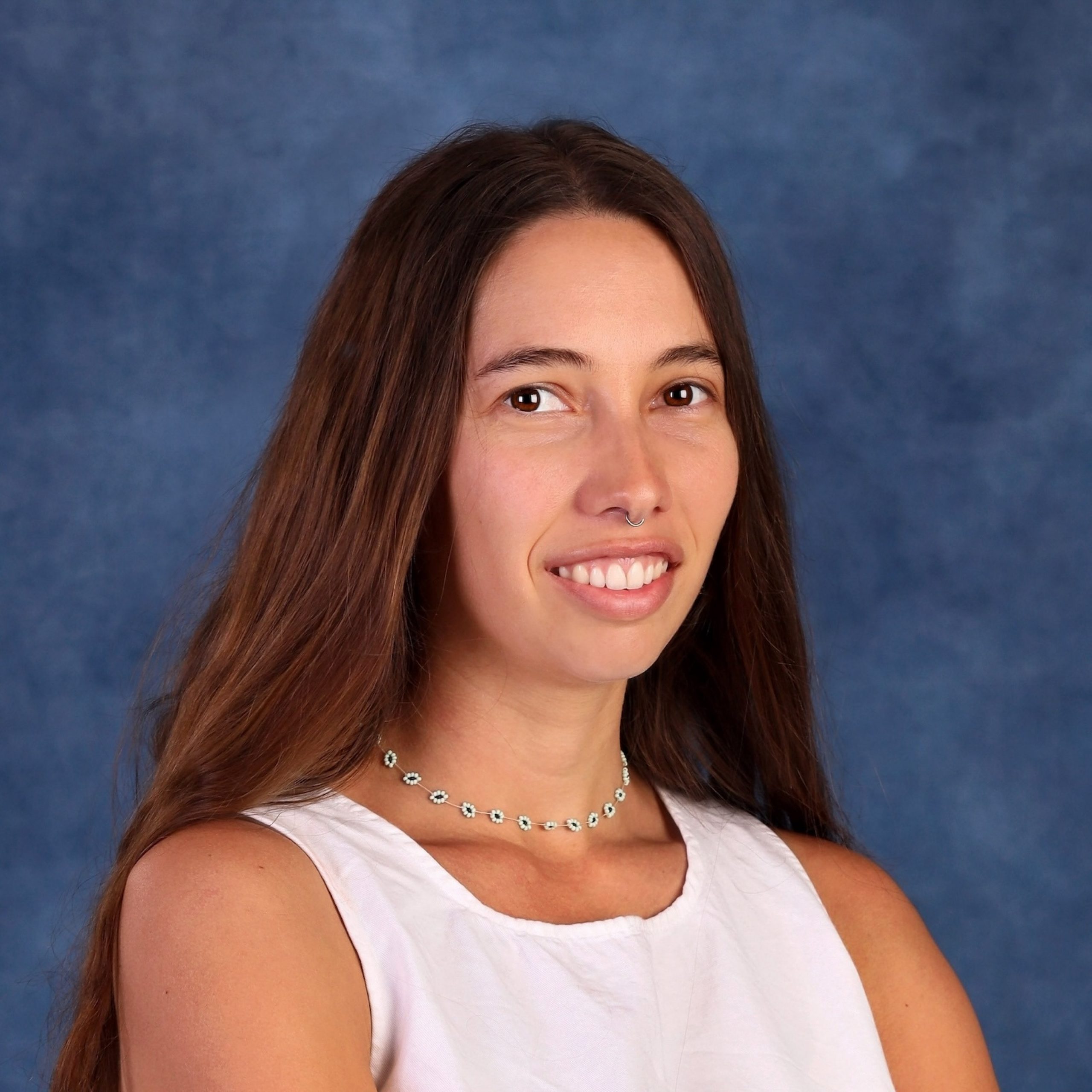 Nicole Ucedo smiling at the camera.