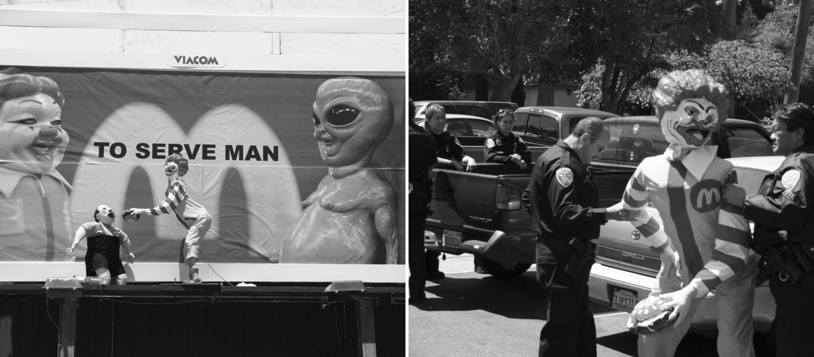 Billboard Liberation Front’s To Serve Man Installation, ca. 2006