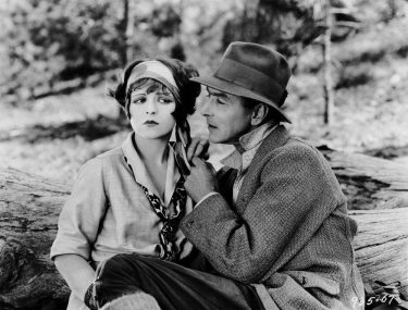 Image of a man and woman sitting together from the 1926 movie Mantrap.