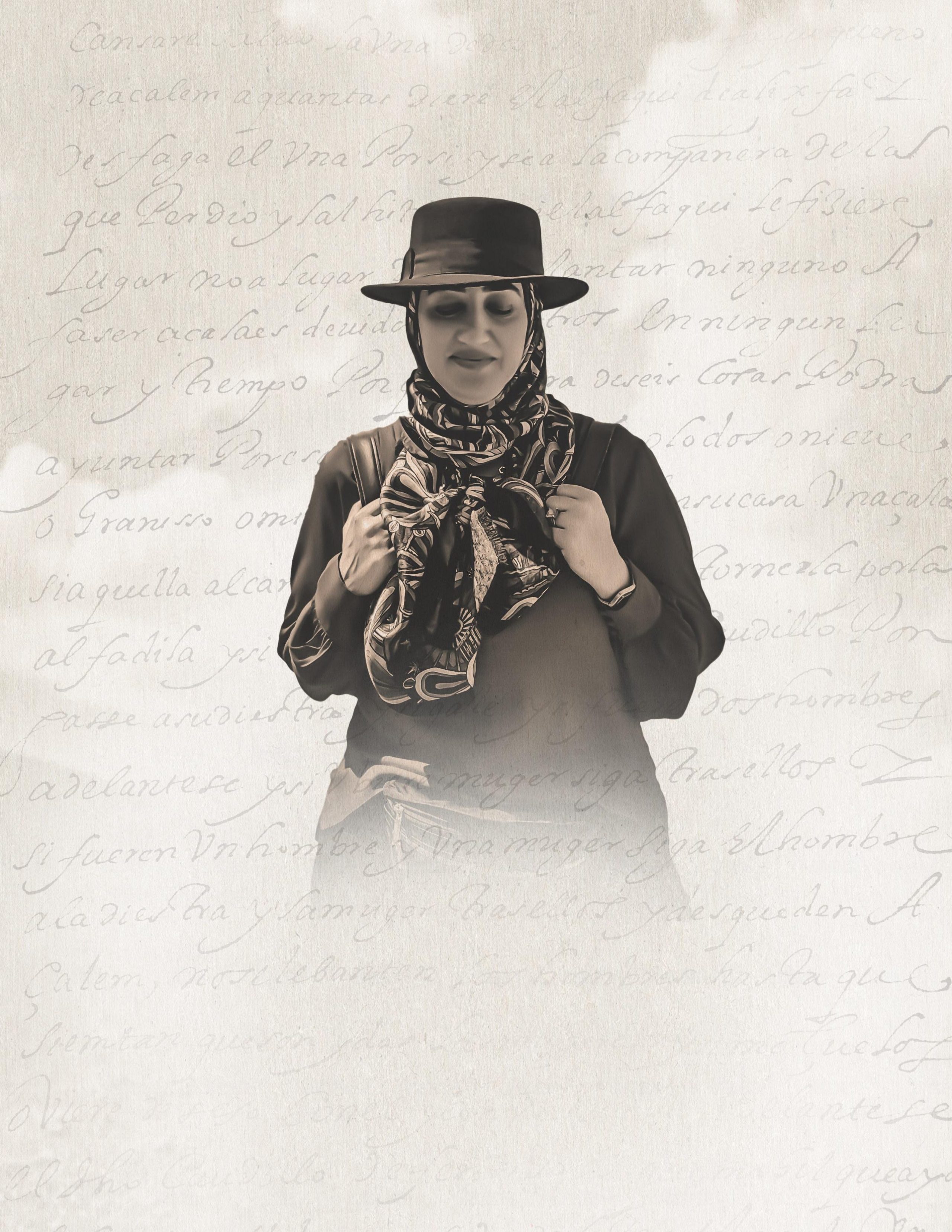 woman wearing a hat and scarf