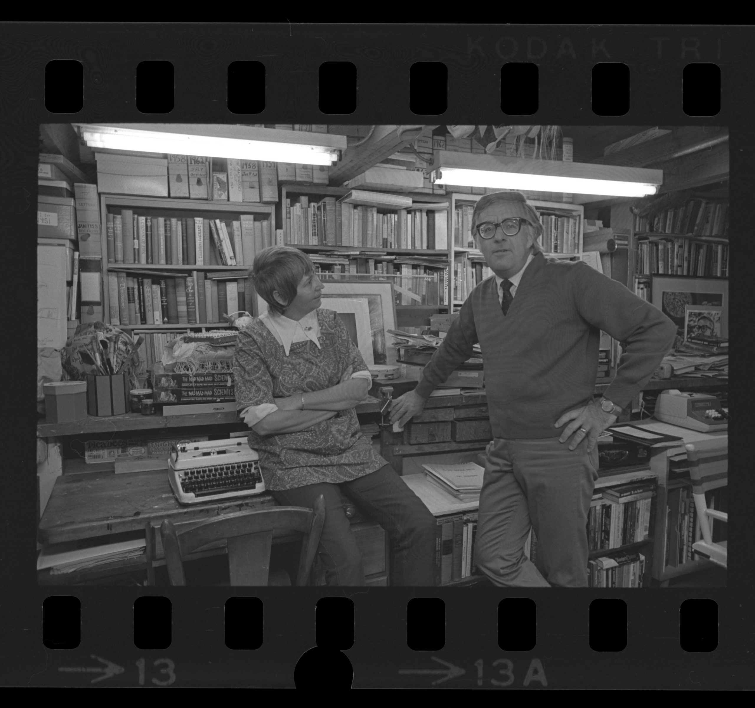 Author Ray Bradbury and his wife Maggie at their home in Cheviot Hills