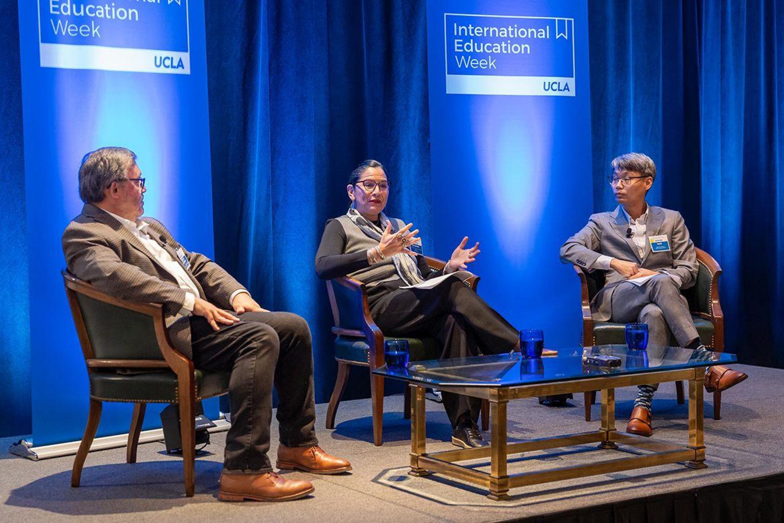 L-R: Miguel García-Garibay, Athena Jackson and David Kim