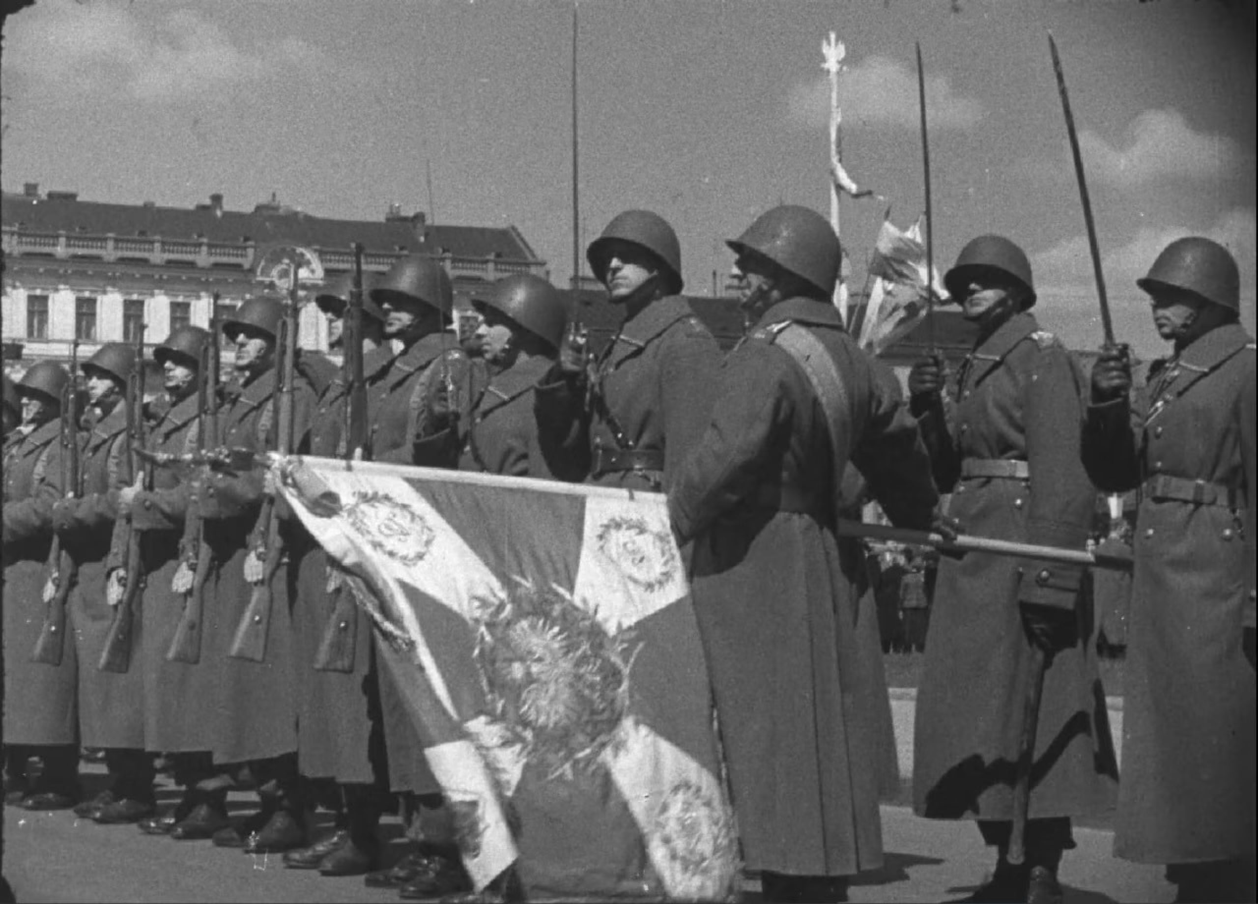 Image from a newsreel showing Poland’s preparations for battle in 1939