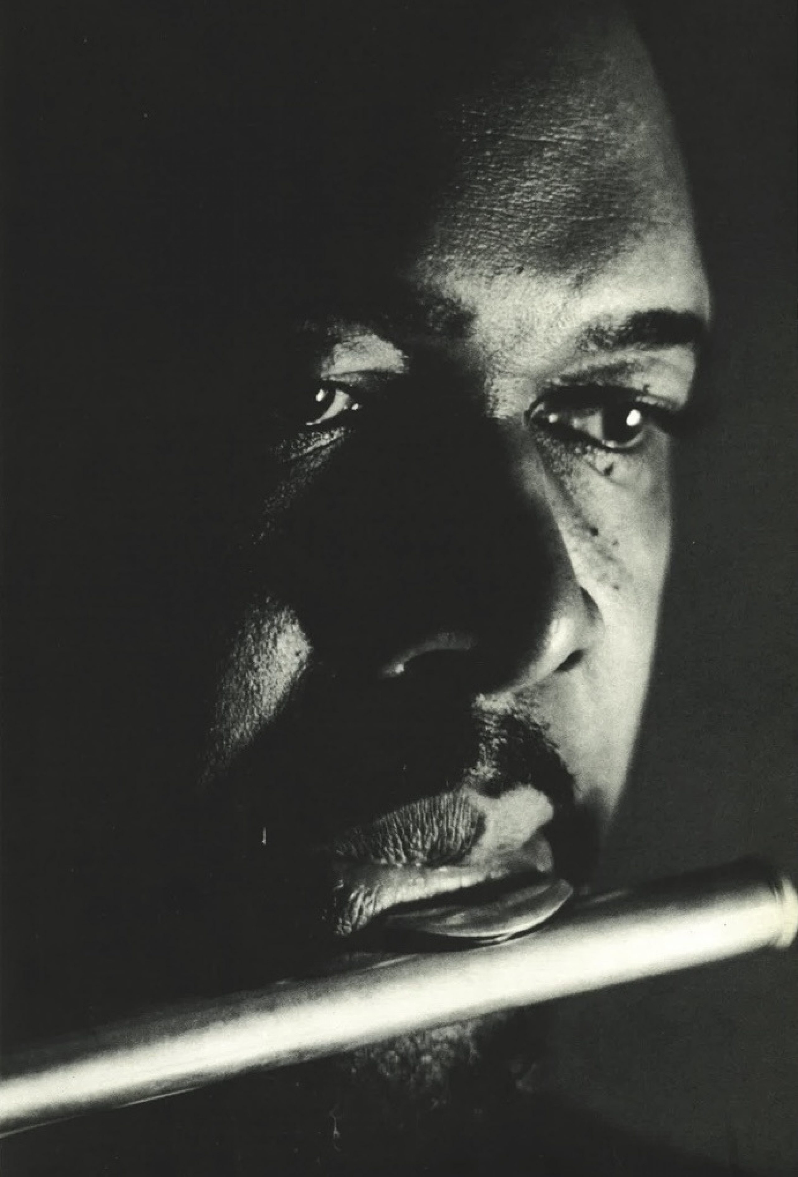Buddy Collette playing the flute