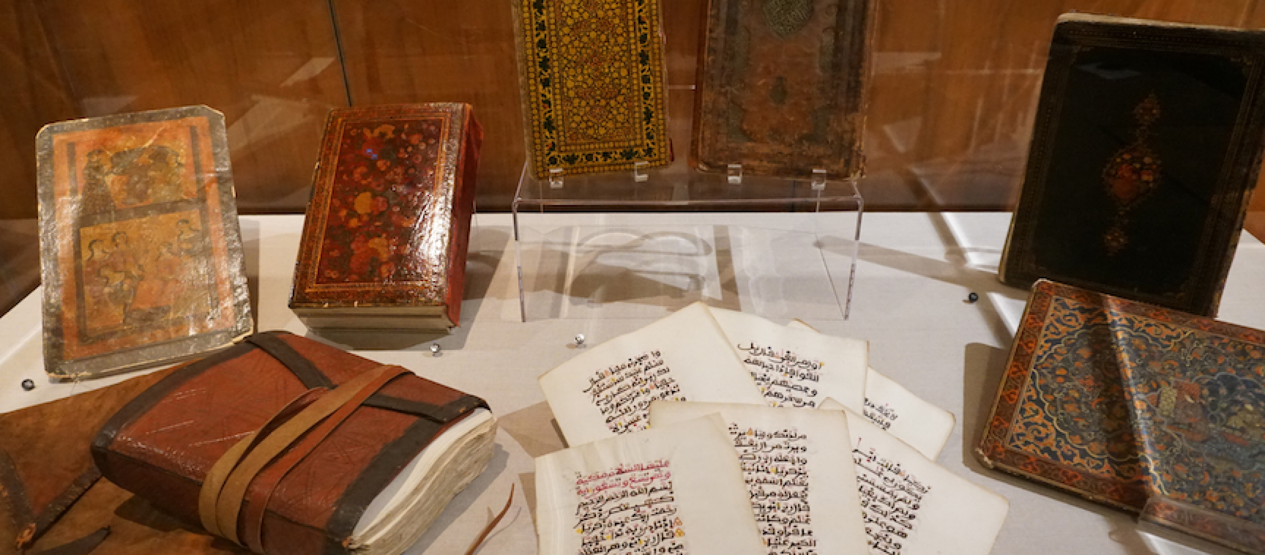 display of old books and papers