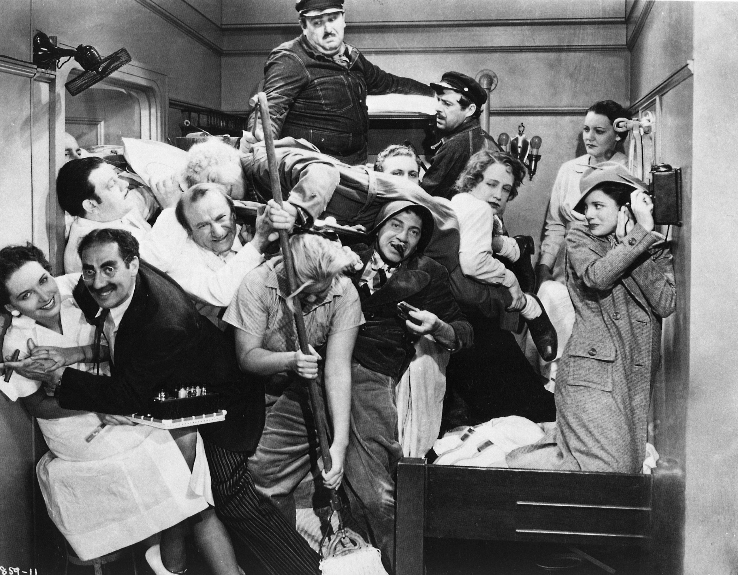 A bunch of people making funny poses for the camera