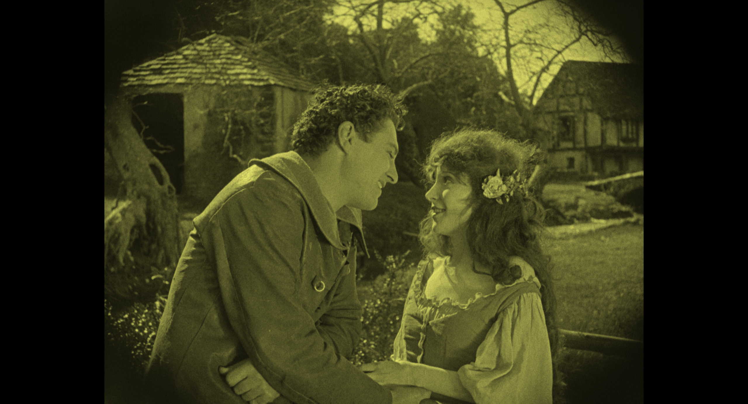 Hazy view of woman and man in still from Lorna Doone (1922)