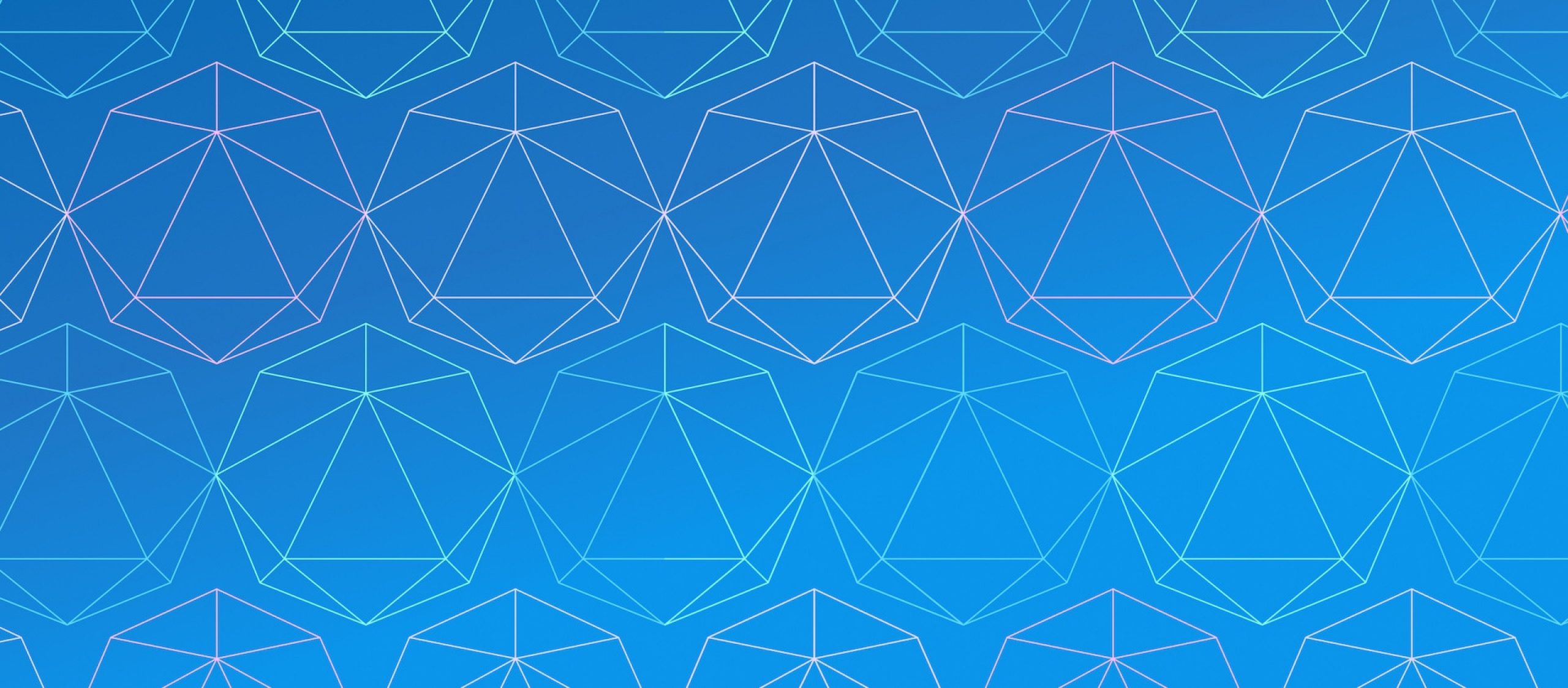 blue banner with molecules