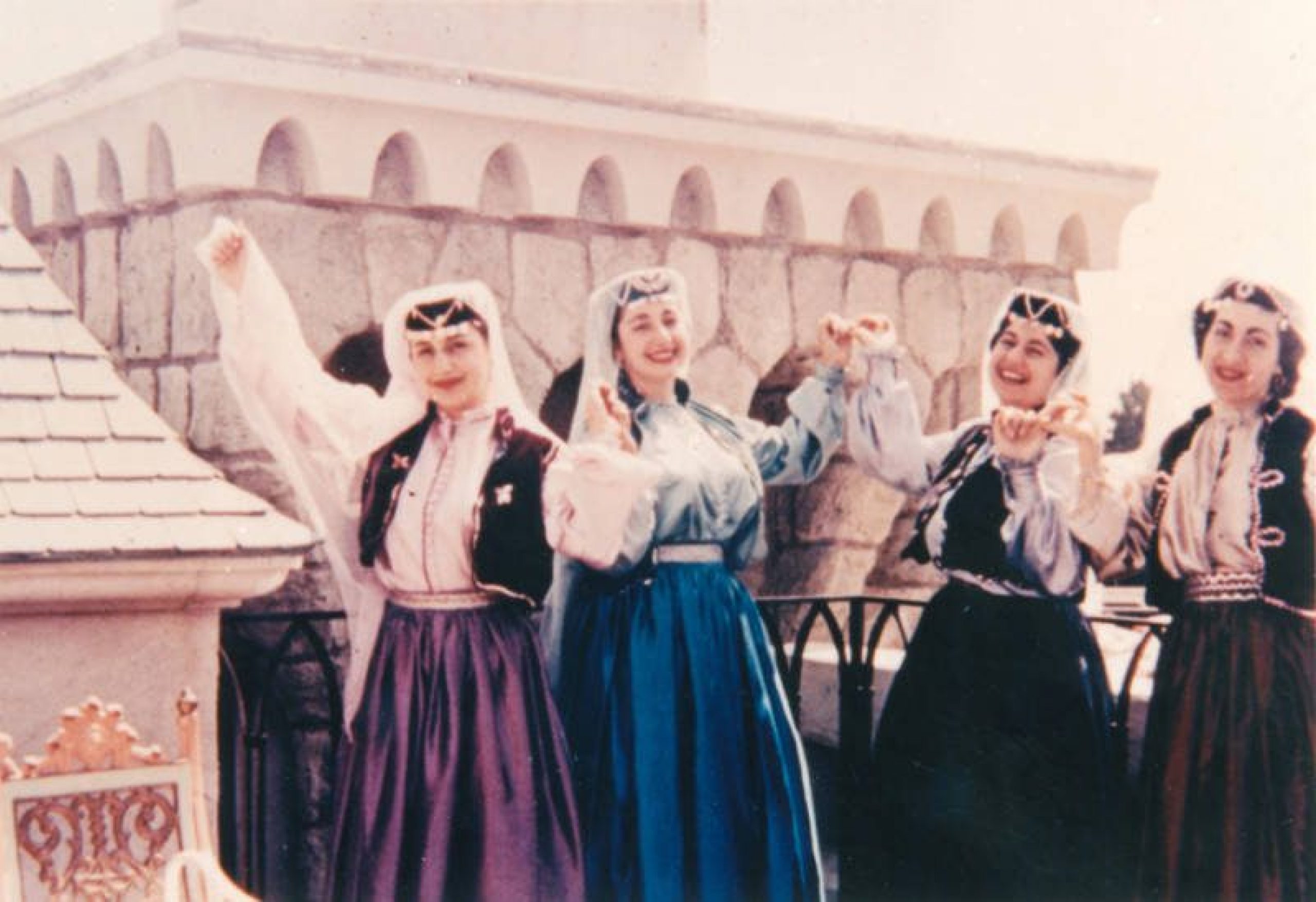 photo of four armenian women in native dress