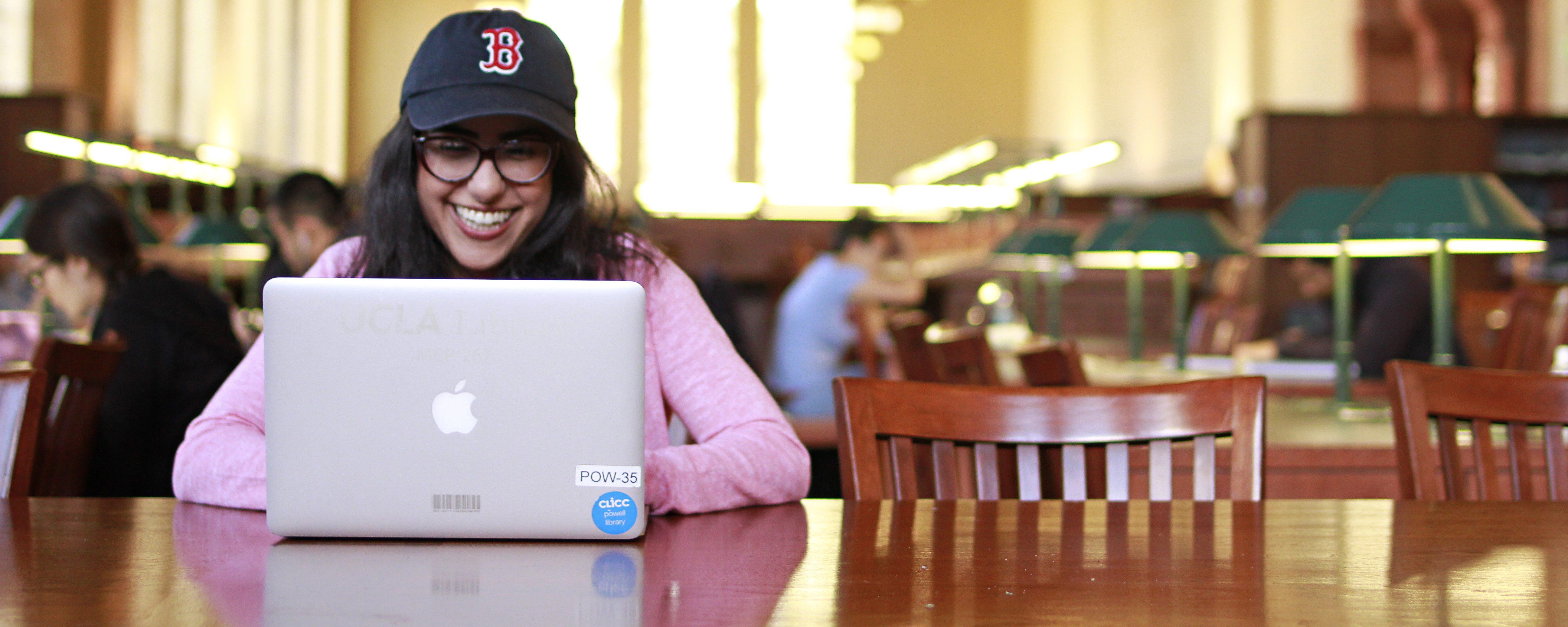 Student with CLICC Laptop